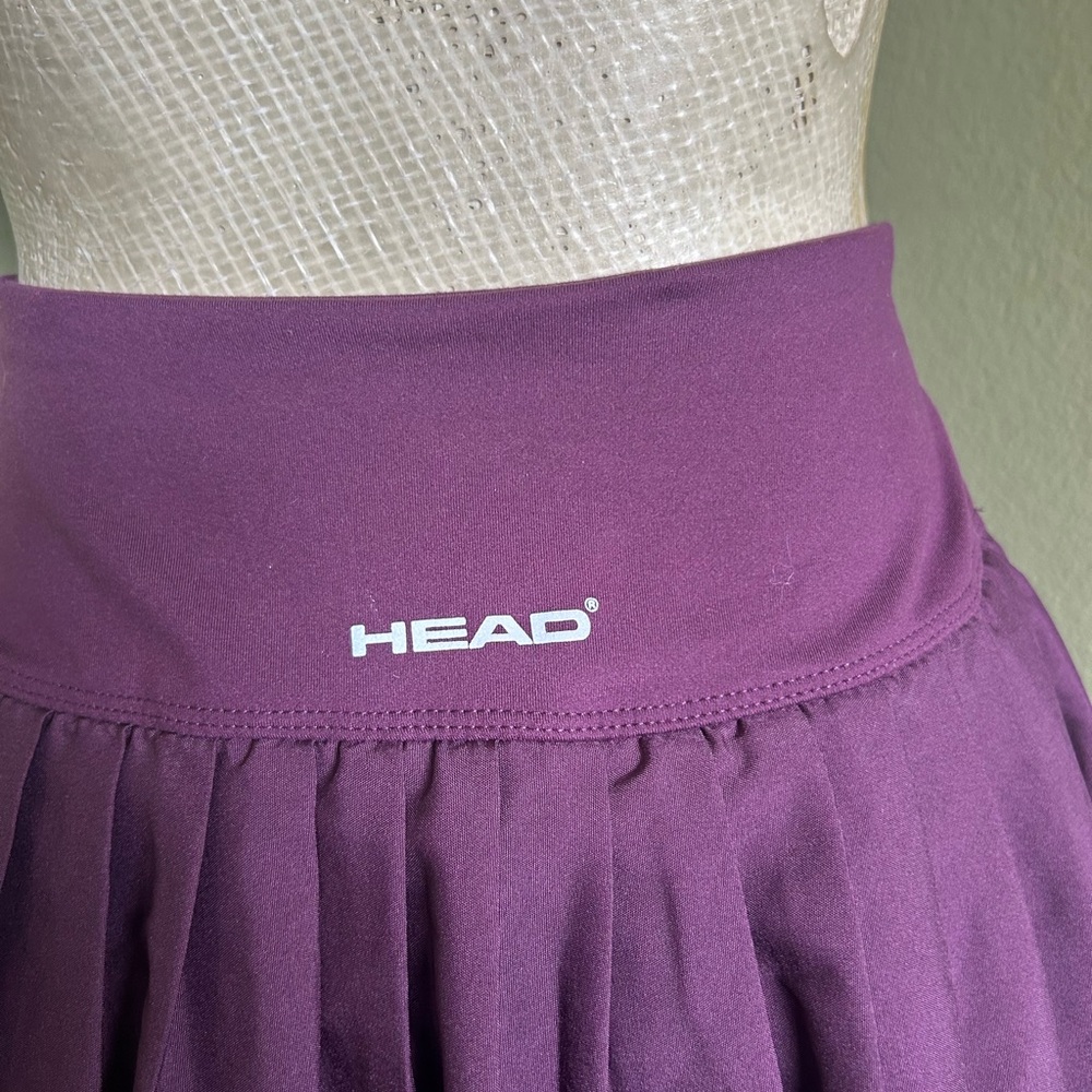NWOT Head Women's Pleated Athletic Skater Skort in Rich Burgundy Sz S - Picture 5 of 8